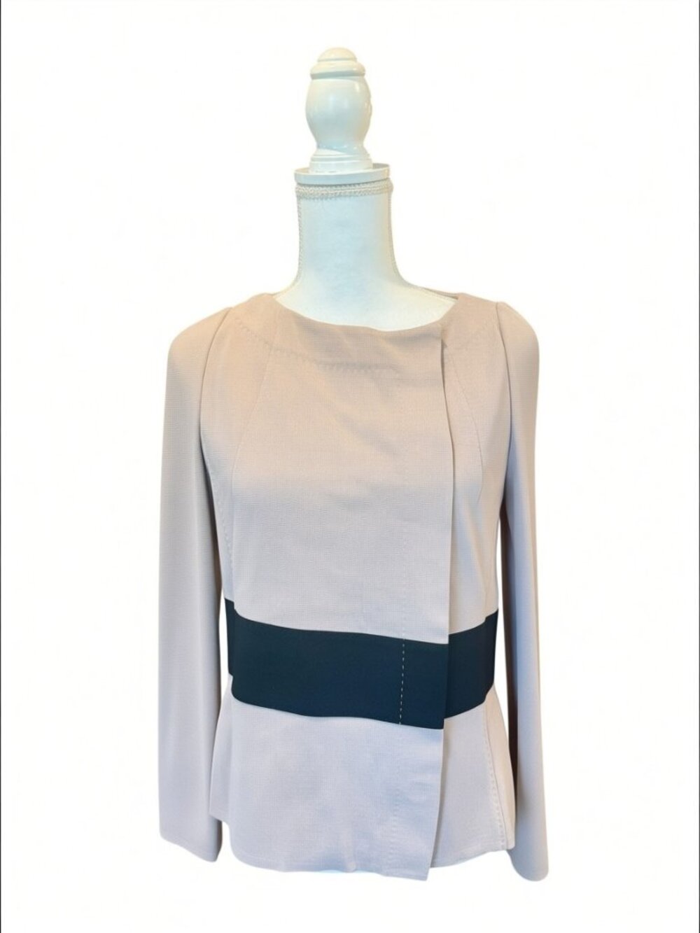 Les Copains Blush Pink Long-Sleeve Knit Jacket Made In Italy Size 48 NWT